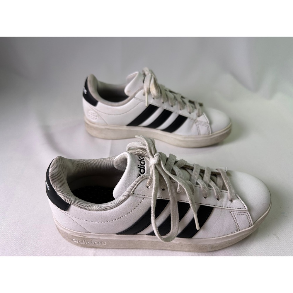 Adidas Grand Court TD Lifestyle Sneakers White Black Size 8 Womens‎ Casual Shoes